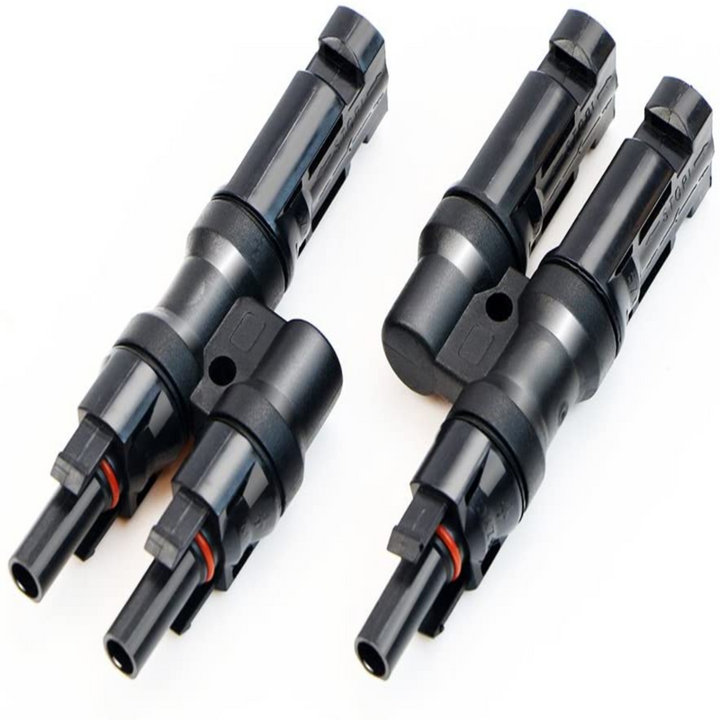 ALLPOWERS Solar connector Branch Y type Connectors in Pair MMF+FFM for Parallel Connection Between Solar Panels