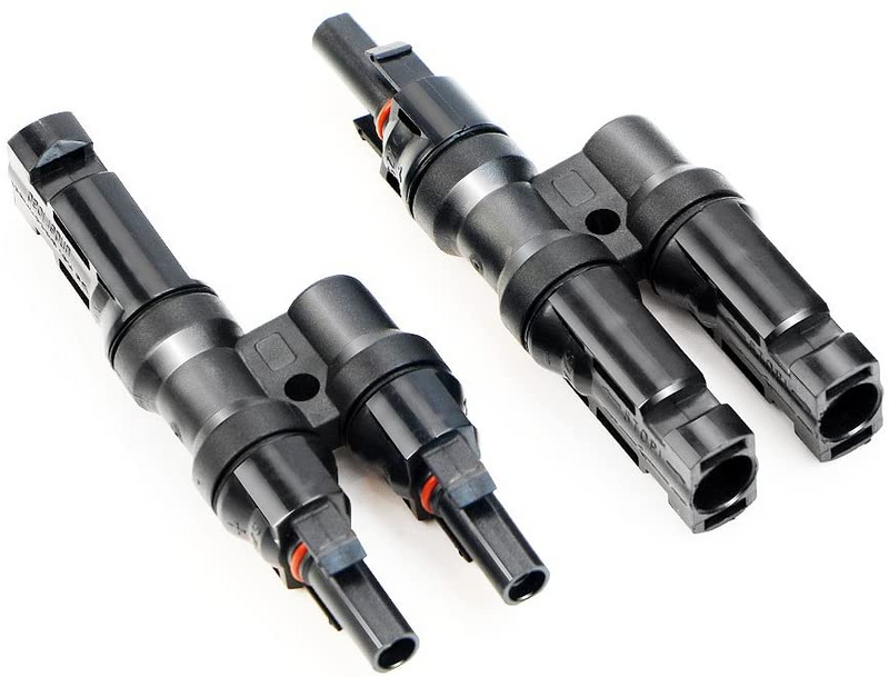 ALLPOWERS Solar connector Branch Y type Connectors in Pair MMF+FFM for Parallel Connection Between Solar Panels
