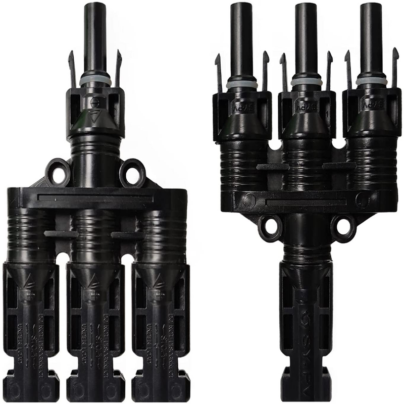 ALLPOWERS Solar Panel T Branch Connectors Solar Panel Parallel Connectors 1 to 3 Solar Connectors Plug Tool Kit