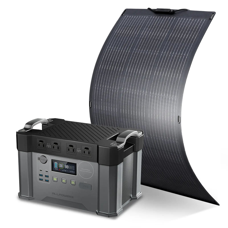 ALLPOWERS S2000 Pro + 100W Solar Panel | 2400W Solar Generator Kit