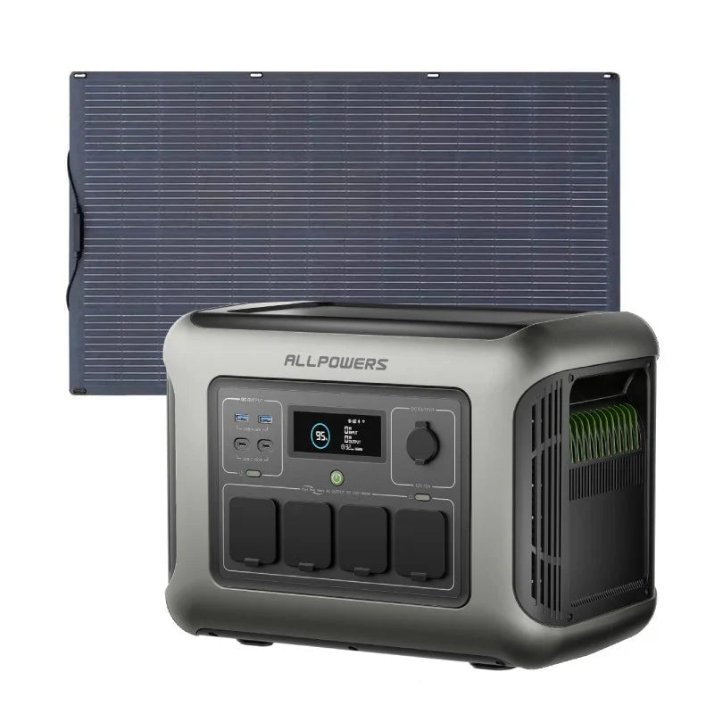 ALLPOWER R1500 LITE + 100W Solar Panel | 1600W Solar Generator Kit