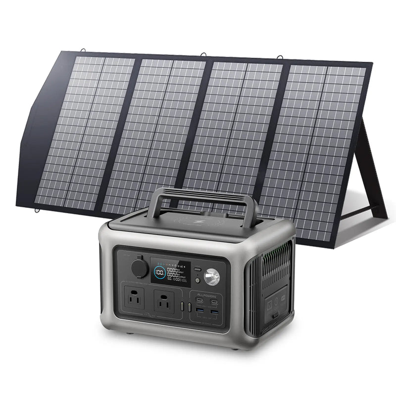 ALLPOWERS R600 + 140W Solar Panel SP029 | 600W Solar Generator Kit