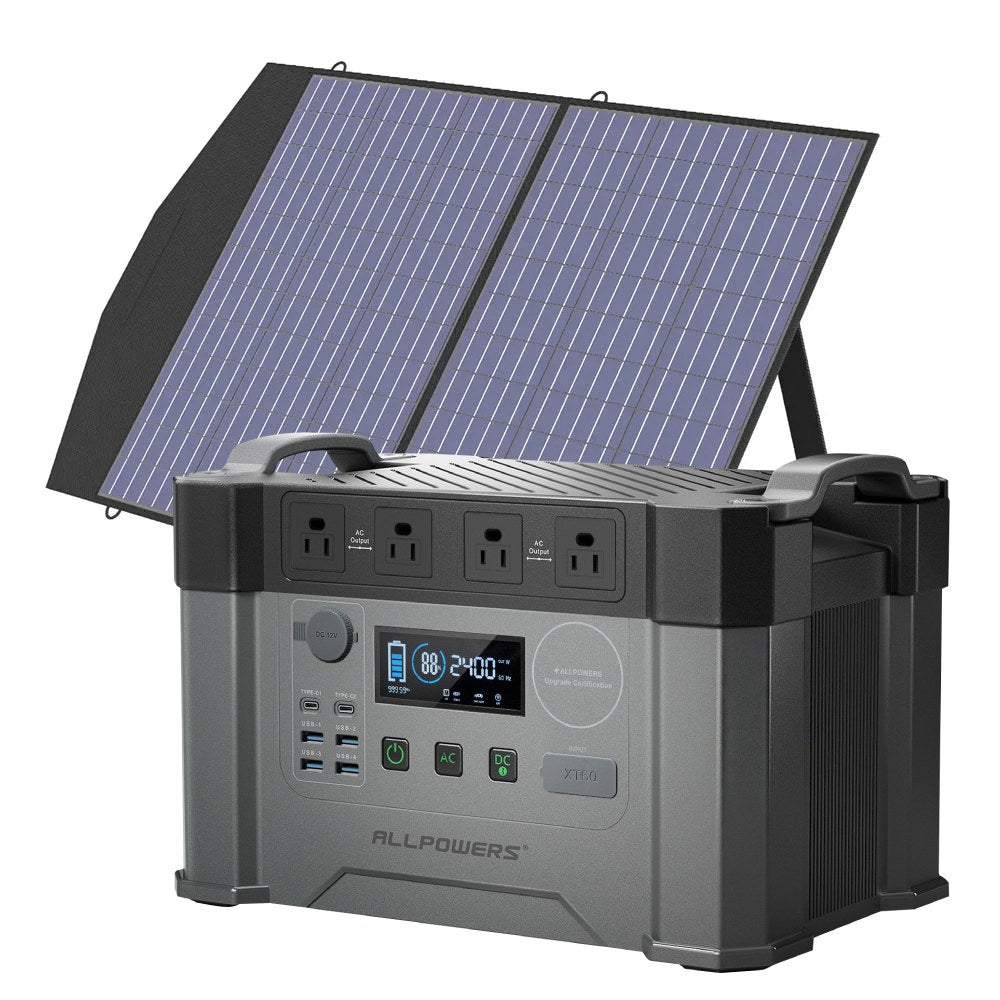 ALLPOWERS S2000 Pro + 100W Solar Panel | 2400W Solar Generator Kit