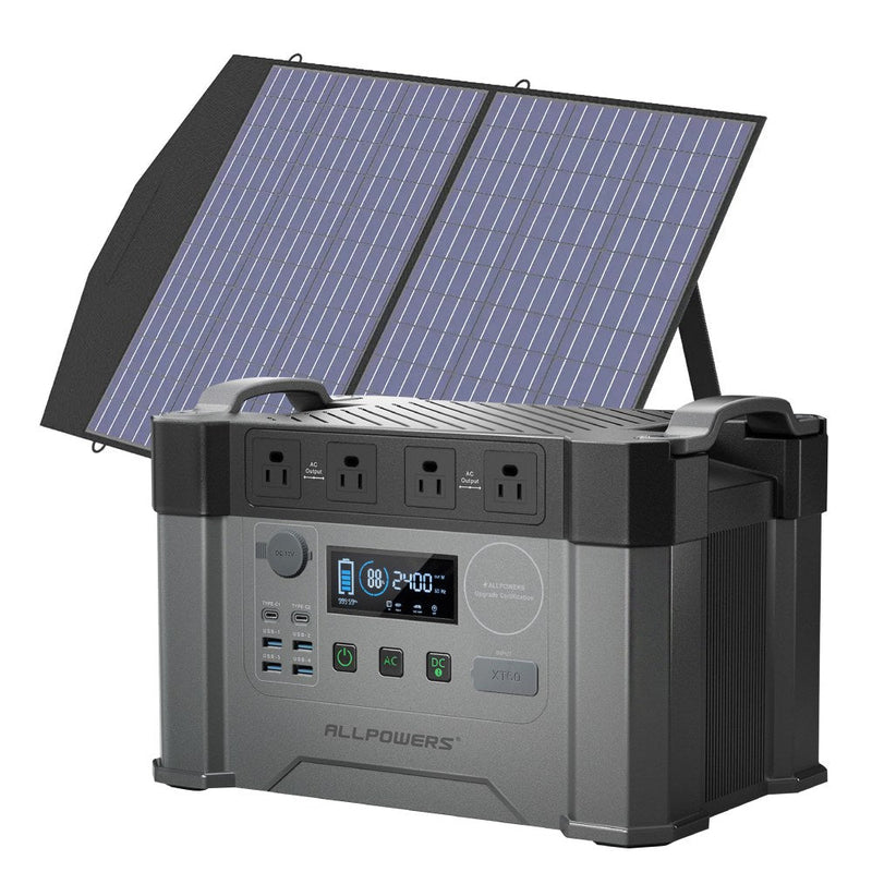 ALLPOWERS S2000 Pro + 100W Solar Panel | 2400W Solar Generator Kit