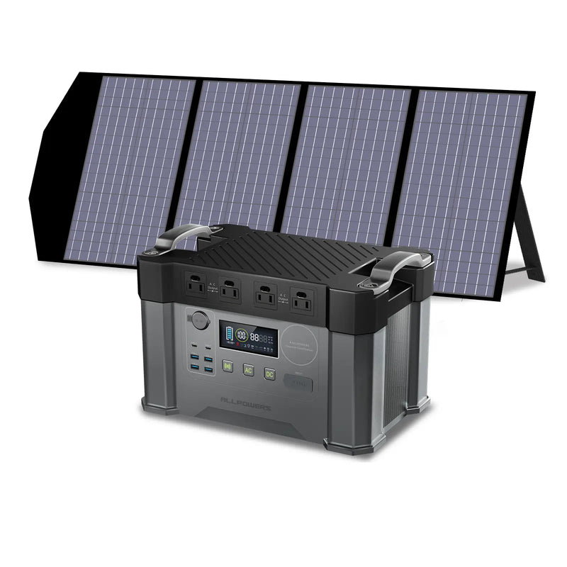 ALLPOWERS S2000 Pro + 140W Solar Panel SP029 | 2400W Solar Generator Kit
