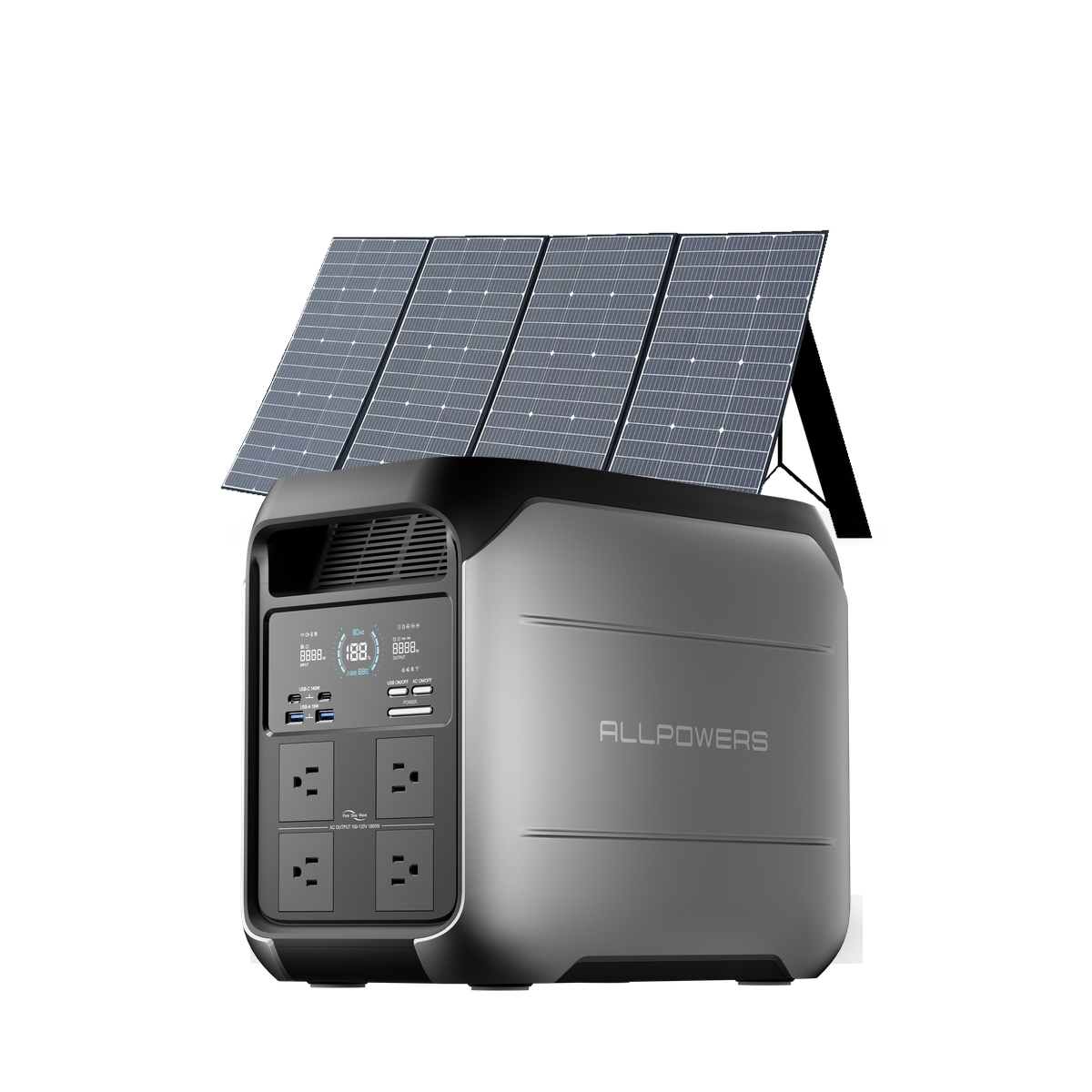 ALLPOWERS 1800W Solar Generator P1800 1024Wh with 400W Solar Panel