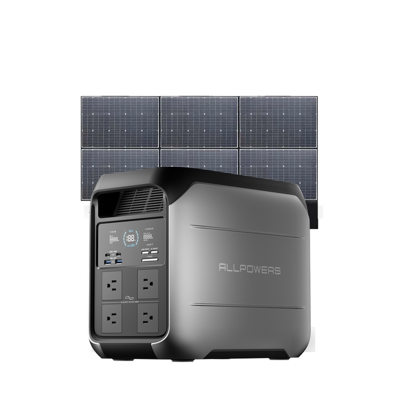 ALLPOWERS 1800W Solar Generator P1800 1024Wh with 600W Solar Panel