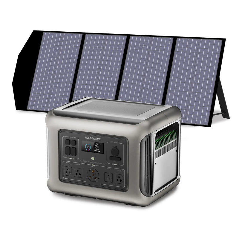 ALLPOWERS Solar Generator Kit 2500W (R2500 V2 + SP029 140W Solar Panel)