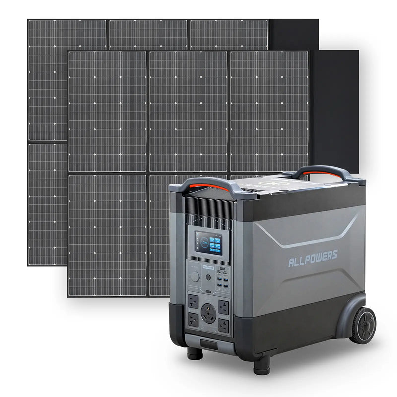 ALLPOWERS Solar Generator Kit 3600W (R4000 + 2PCS SP039 600W Solar Panel)-Black Friday