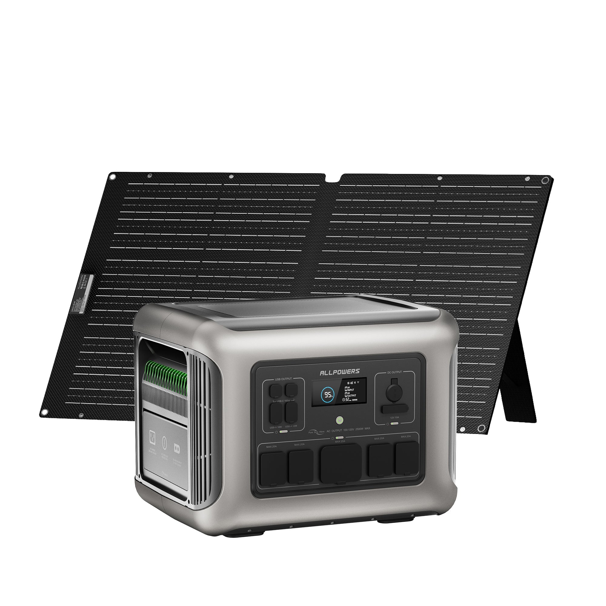 ALLPOWER R2500 Plus + 100W Solar Panel | 2500W Solar Generator Kit