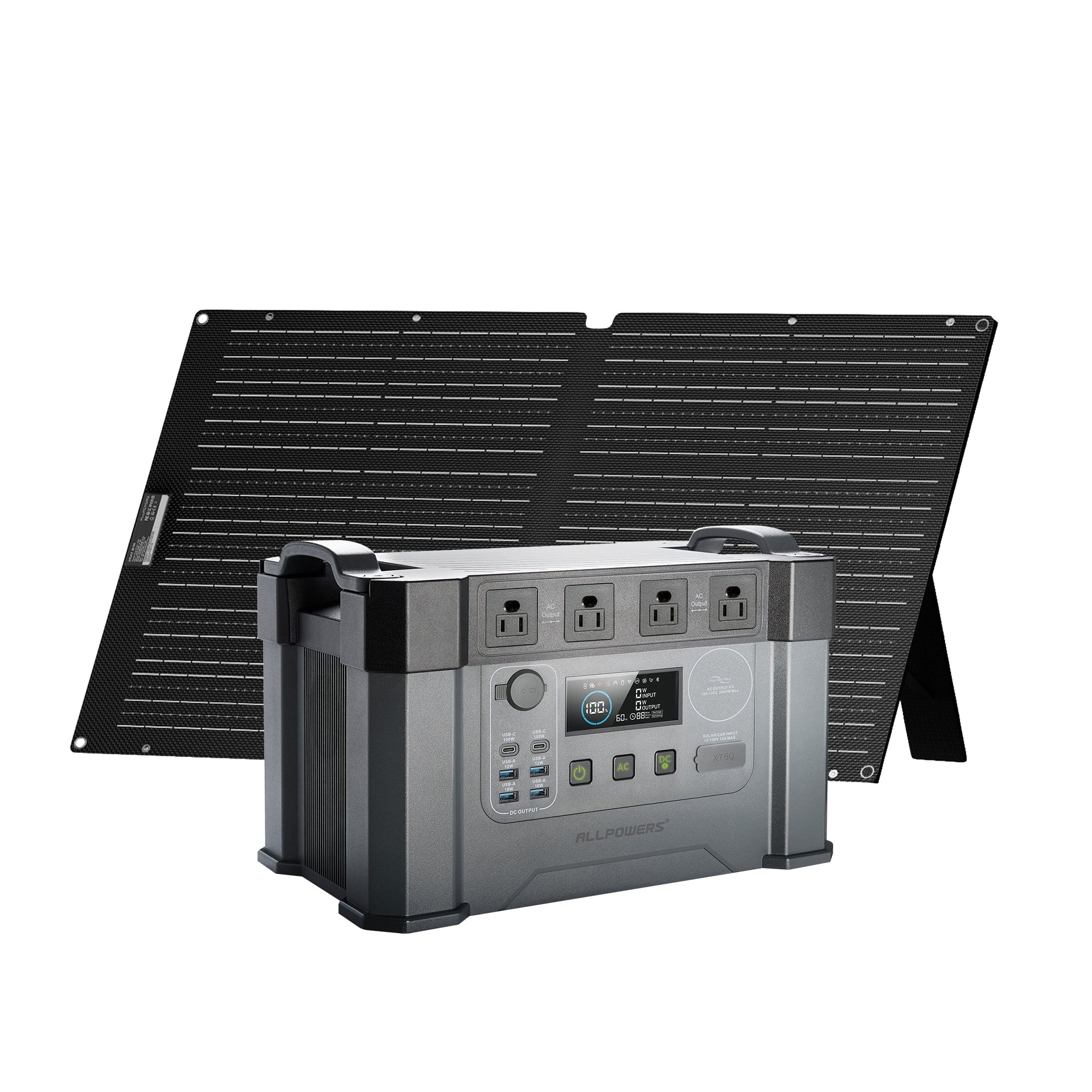 ALLPOWERS S2000 Pro + 100W Solar Panel | 2400W Solar Generator Kit