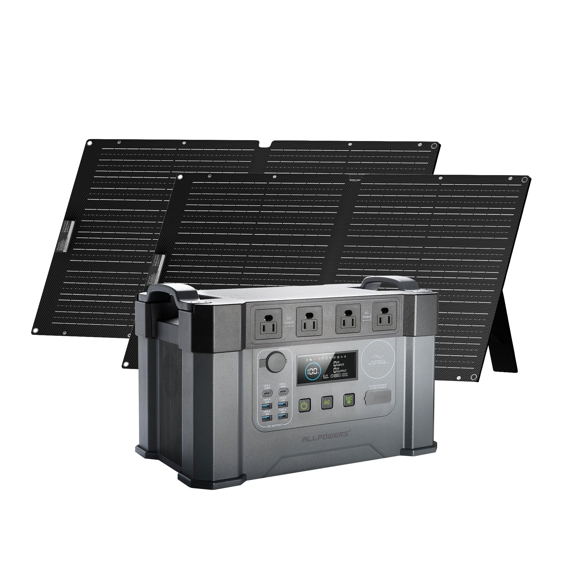 ALLPOWERS S2000 Pro + 100W Solar Panel | 2400W Solar Generator Kit